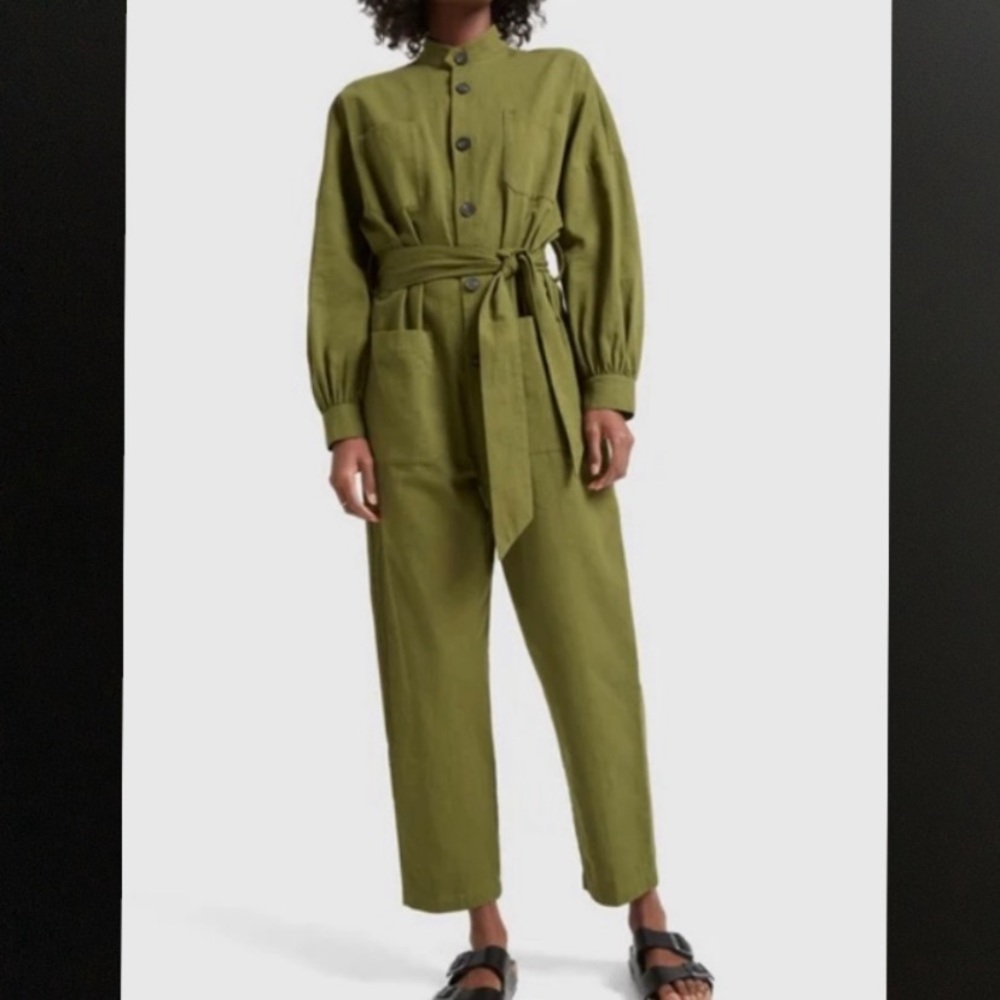 Apiece Apart *NAVY* Button Front Long Sleeve Jumpsuit size 8